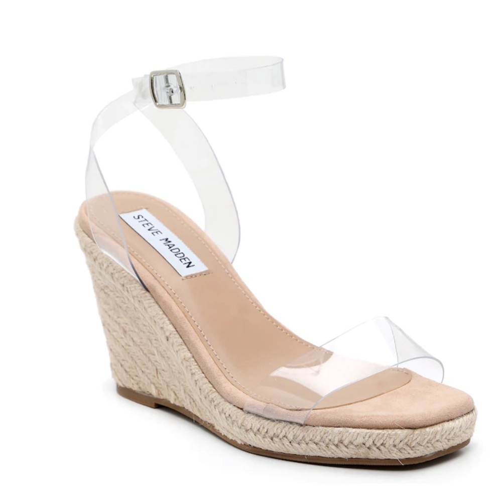Steve Madden clear wedges